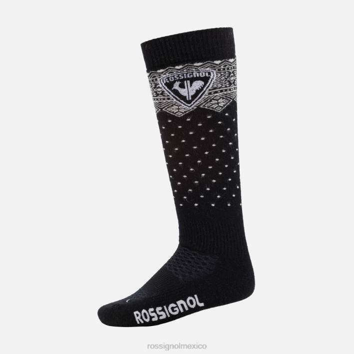 mujer Rossignol calcetines de esquí deportivos y elegantes HPXL1031 accesorios negro