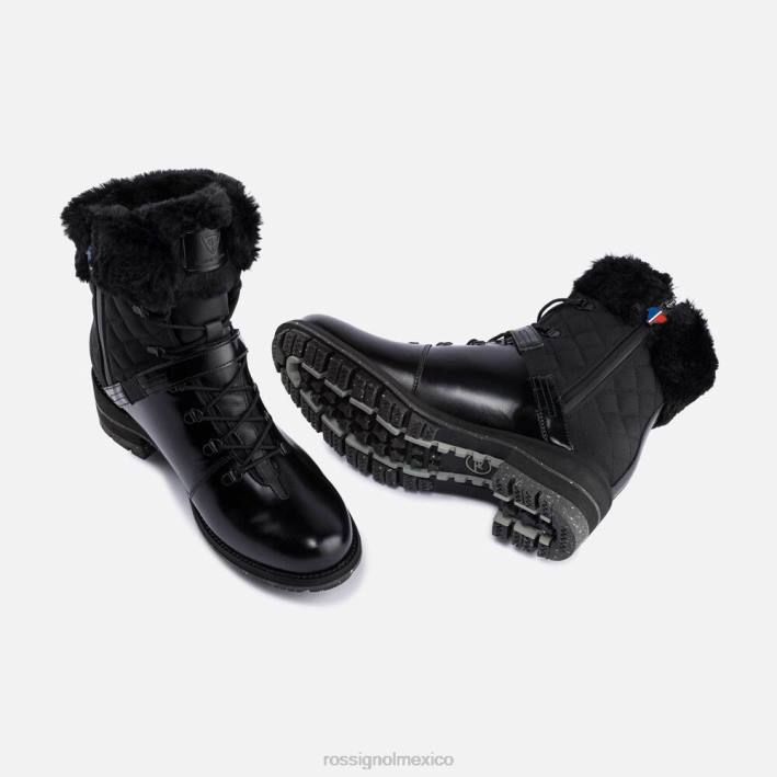 mujer Rossignol botas edición 1907 megeve HPXL741 calzado negro