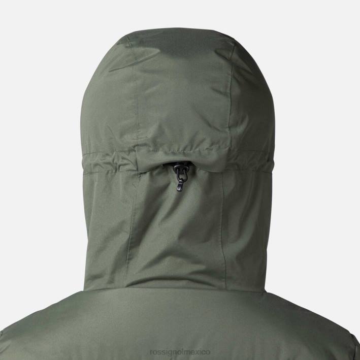 mujer Rossignol parka de esquí hinchada HPXL1037 tapas verde ébano
