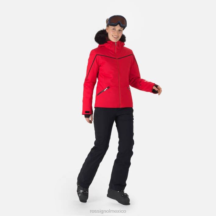 mujer Rossignol chaqueta de esquí HPXL798 tapas deportivorojo