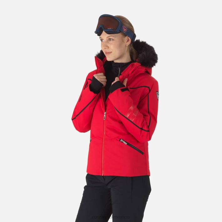mujer Rossignol chaqueta de esquí HPXL798 tapas deportivorojo