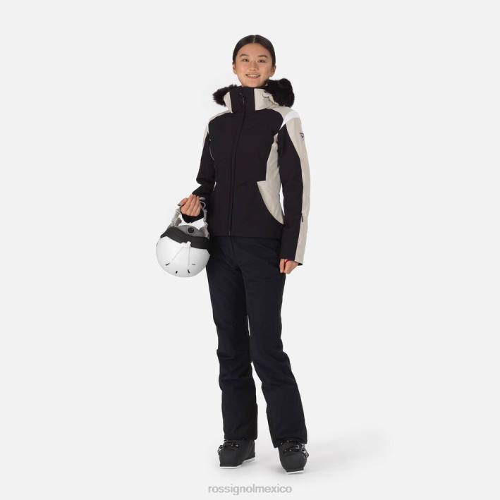 mujer Rossignol chaqueta de esquí aéreo HPXL1065 tapas negro