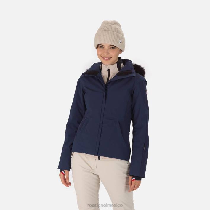 mujer Rossignol chaqueta de esquí aéreo HPXL1067 tapas azul marino oscuro