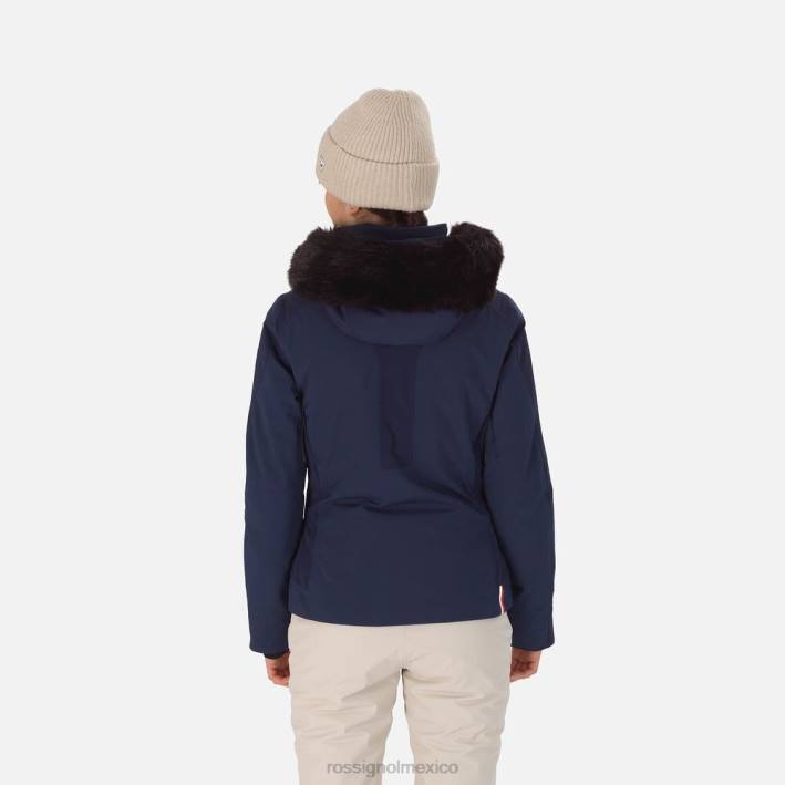 mujer Rossignol chaqueta de esquí aéreo HPXL1067 tapas azul marino oscuro