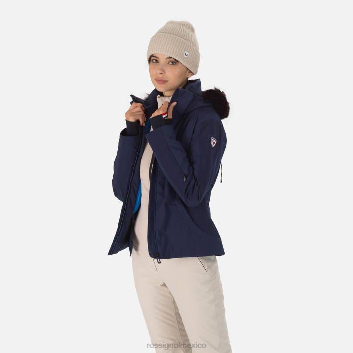 mujer Rossignol chaqueta de esquí aéreo HPXL1067 tapas azul marino oscuro