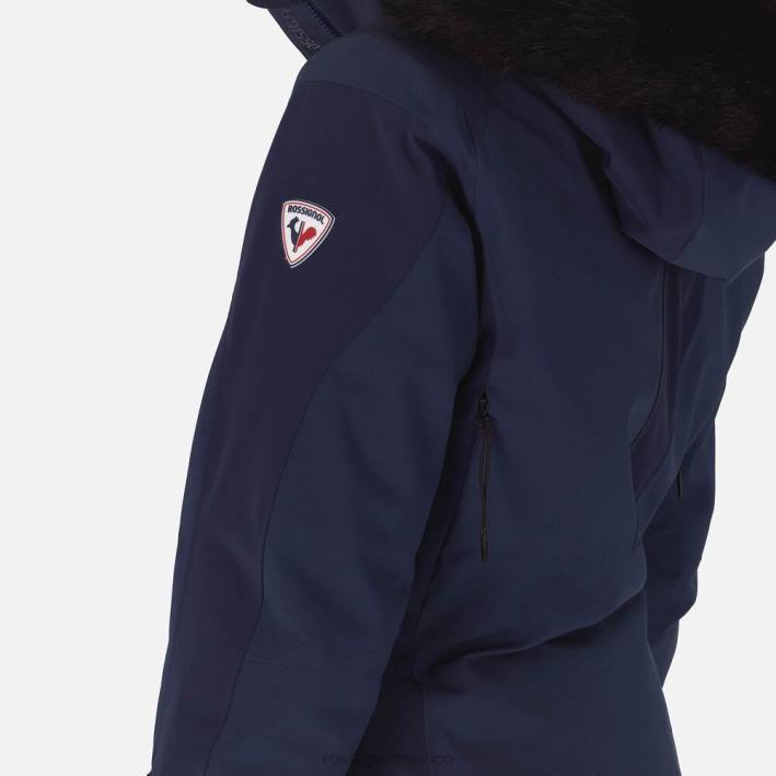 mujer Rossignol chaqueta de esquí aéreo HPXL1067 tapas azul marino oscuro