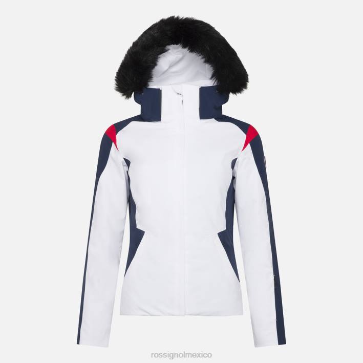 mujer Rossignol chaqueta de esquí aéreo HPXL1091 tapas blanco