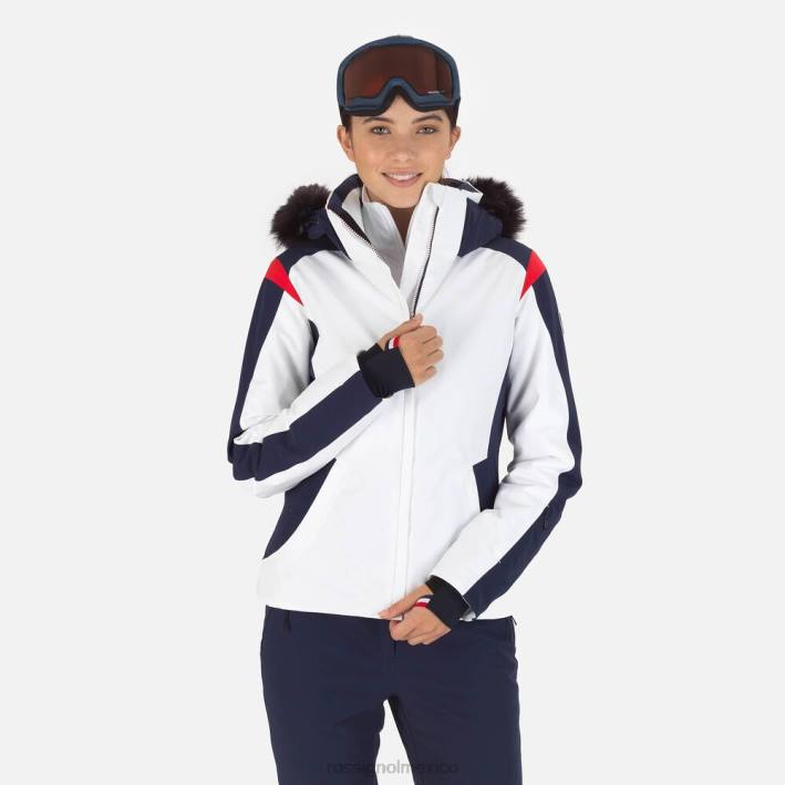 mujer Rossignol chaqueta de esquí aéreo HPXL1091 tapas blanco