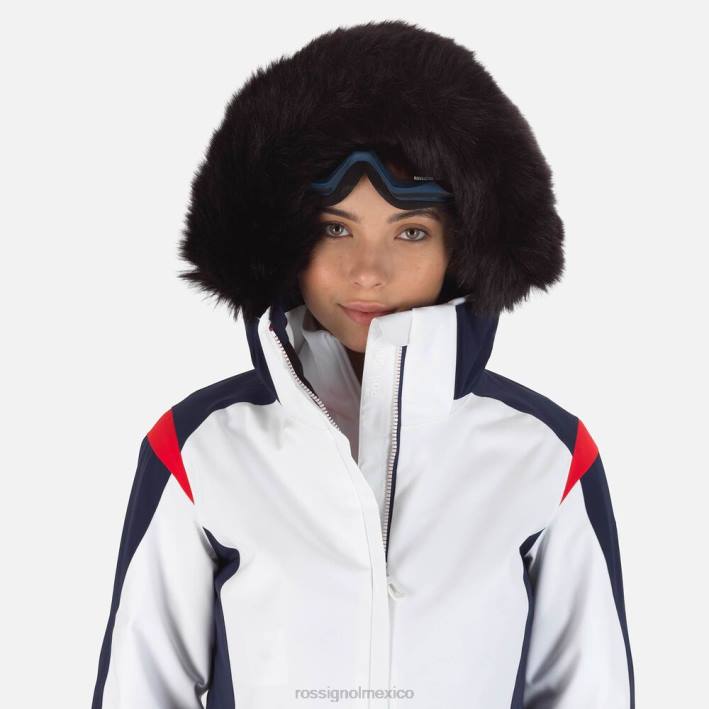 mujer Rossignol chaqueta de esquí aéreo HPXL1091 tapas blanco
