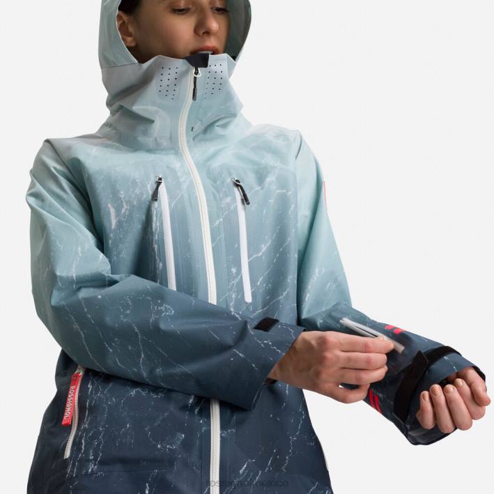 mujer Rossignol chaqueta de esquí atelier s ride free HPXL1040 tapas aguamarmol