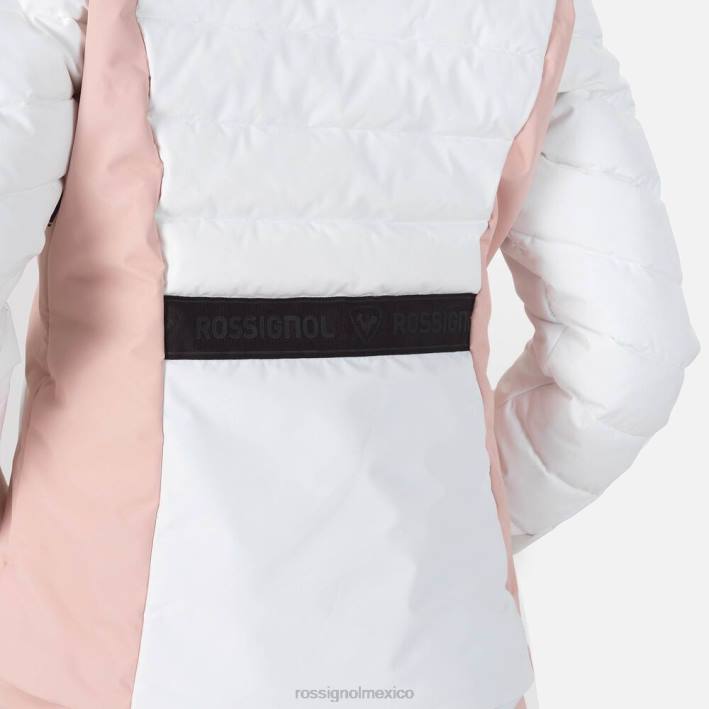 mujer Rossignol chaqueta de esquí courbe óptica HPXL1130 tapas blanco