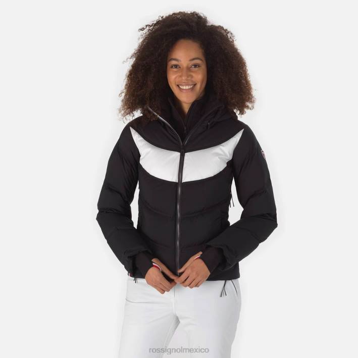 mujer Rossignol chaqueta de esquí de plumas distintiva HPXL1074 tapas bicolor