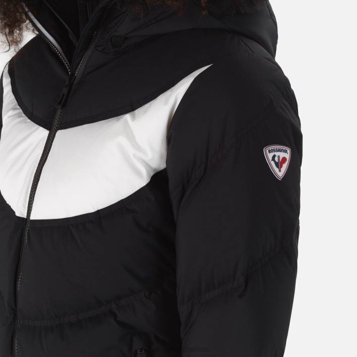 mujer Rossignol chaqueta de esquí de plumas distintiva HPXL1074 tapas bicolor