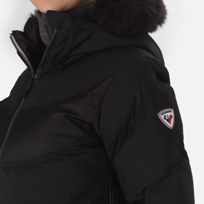 mujer Rossignol chaqueta de esquí de plumas distintiva HPXL1094 tapas negro