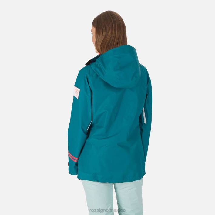 mujer Rossignol chaqueta de esquí de taller HPXL1117 tapas esmeralda oscura