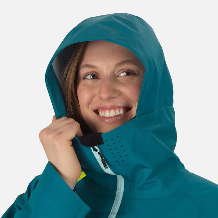 mujer Rossignol chaqueta de esquí de taller HPXL1117 tapas esmeralda oscura