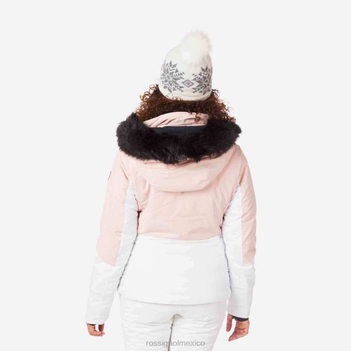 mujer Rossignol chaqueta de esquí de terreno merino HPXL1018 tapas rosa empolvado