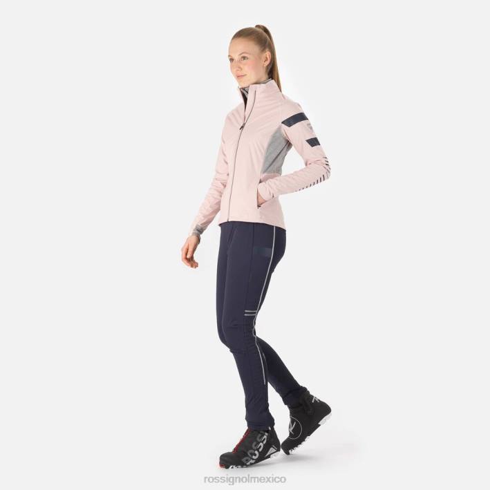 mujer Rossignol chaqueta de esquí nórdico poursuite HPXL751 tapas cereza