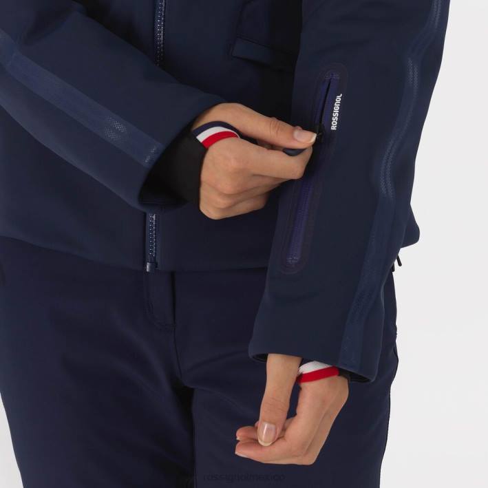 mujer Rossignol chaqueta de esquí plana softshell HPXL780 tapas azul marino oscuro