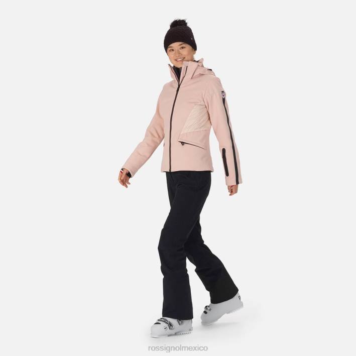 mujer Rossignol chaqueta de esquí plana softshell HPXL799 tapas rosa empolvado