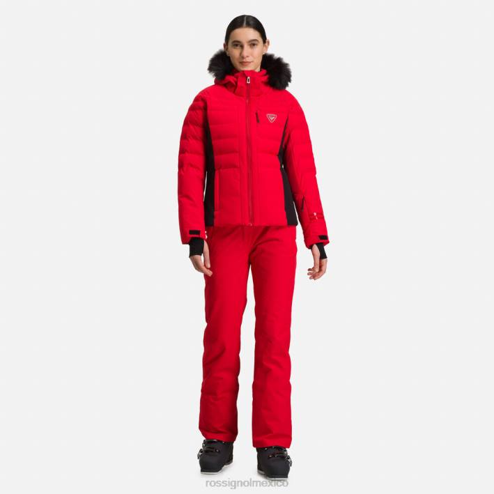 mujer Rossignol chaqueta de esquí rápida HPXL796 tapas deportivorojo
