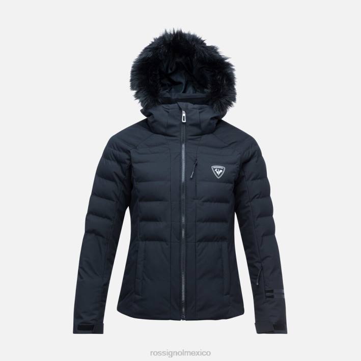 mujer Rossignol chaqueta de esquí rápida HPXL821 tapas negro