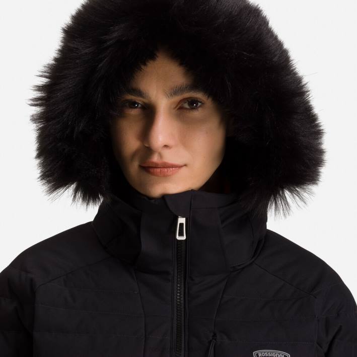 mujer Rossignol chaqueta de esquí rápida HPXL821 tapas negro