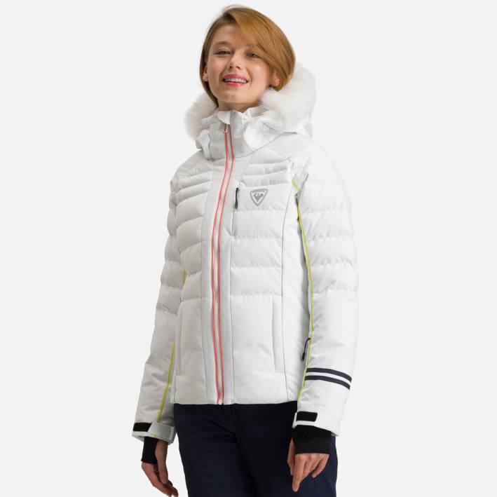 mujer Rossignol chaqueta de esquí rapide xp HPXL783 tapas blanco