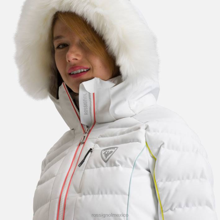 mujer Rossignol chaqueta de esquí rapide xp HPXL783 tapas blanco