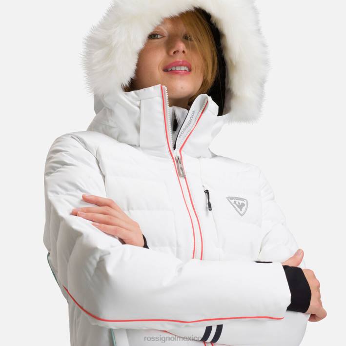 mujer Rossignol chaqueta de esquí rapide xp HPXL783 tapas blanco
