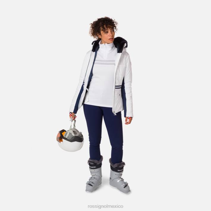 mujer Rossignol chaqueta de esquí roc HPXL1002 tapas blanco