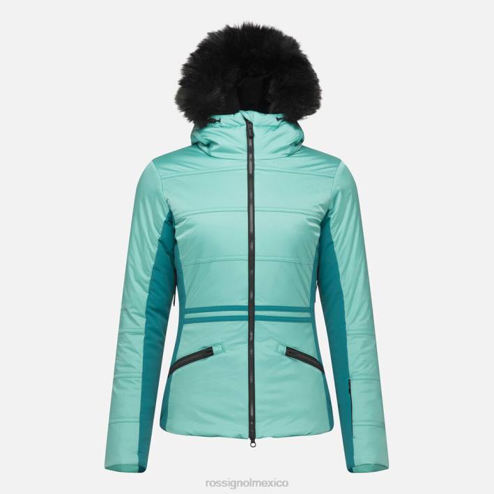 mujer Rossignol chaqueta de esquí roc HPXL1025 tapas turquesa