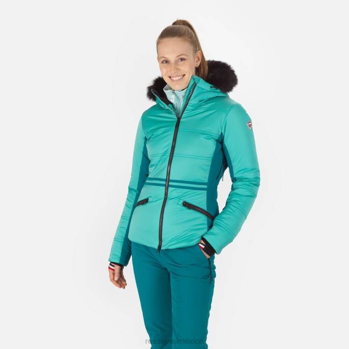 mujer Rossignol chaqueta de esquí roc HPXL1025 tapas turquesa