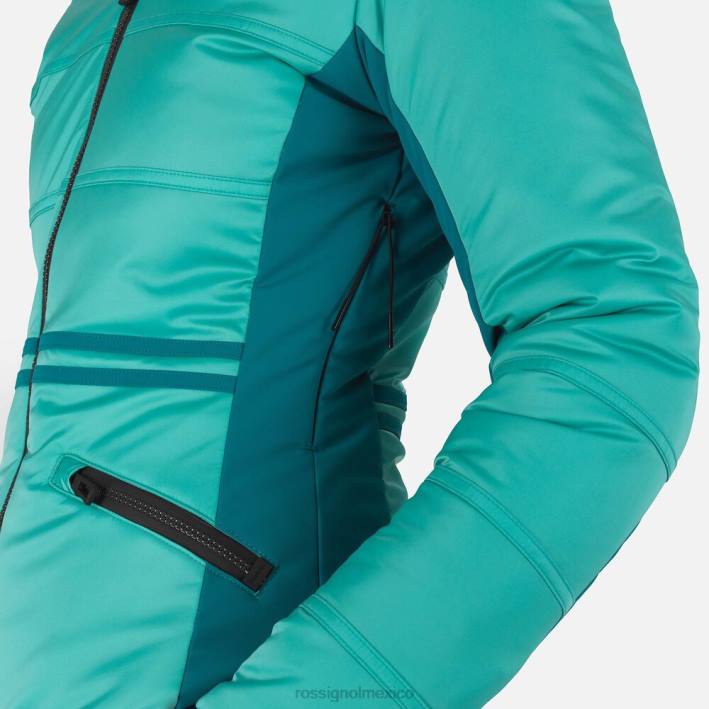 mujer Rossignol chaqueta de esquí roc HPXL1025 tapas turquesa