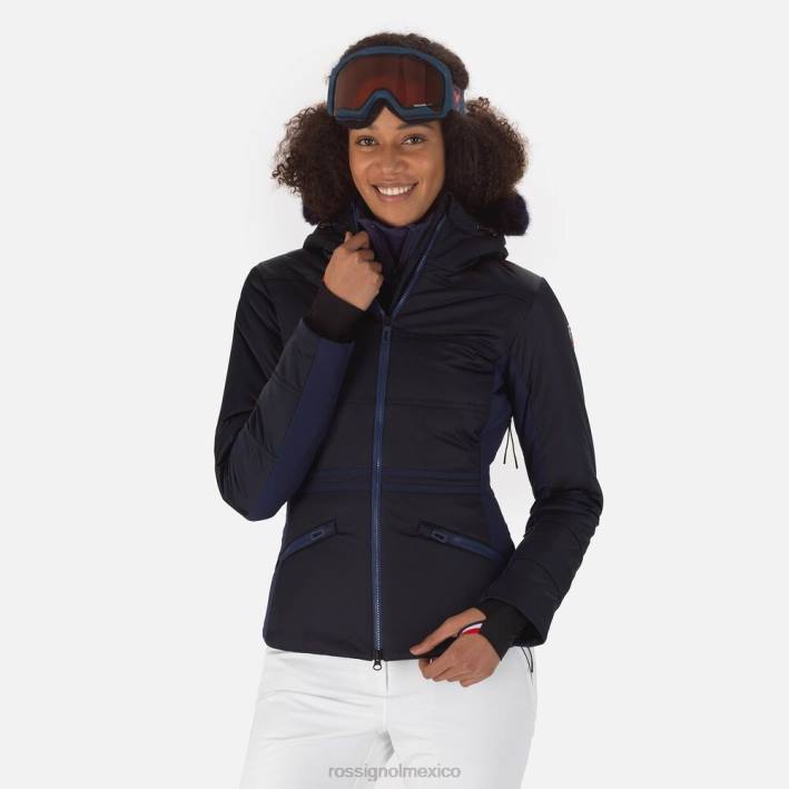 mujer Rossignol chaqueta de esquí roc HPXL1059 tapas azul marino oscuro