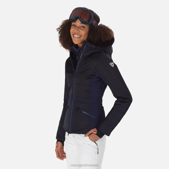 mujer Rossignol chaqueta de esquí roc HPXL1059 tapas azul marino oscuro
