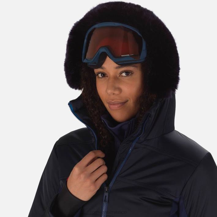 mujer Rossignol chaqueta de esquí roc HPXL1059 tapas azul marino oscuro