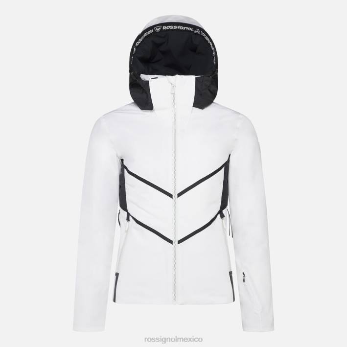 mujer Rossignol reaccionar chaqueta de esquí de merino HPXL1060 tapas blanco