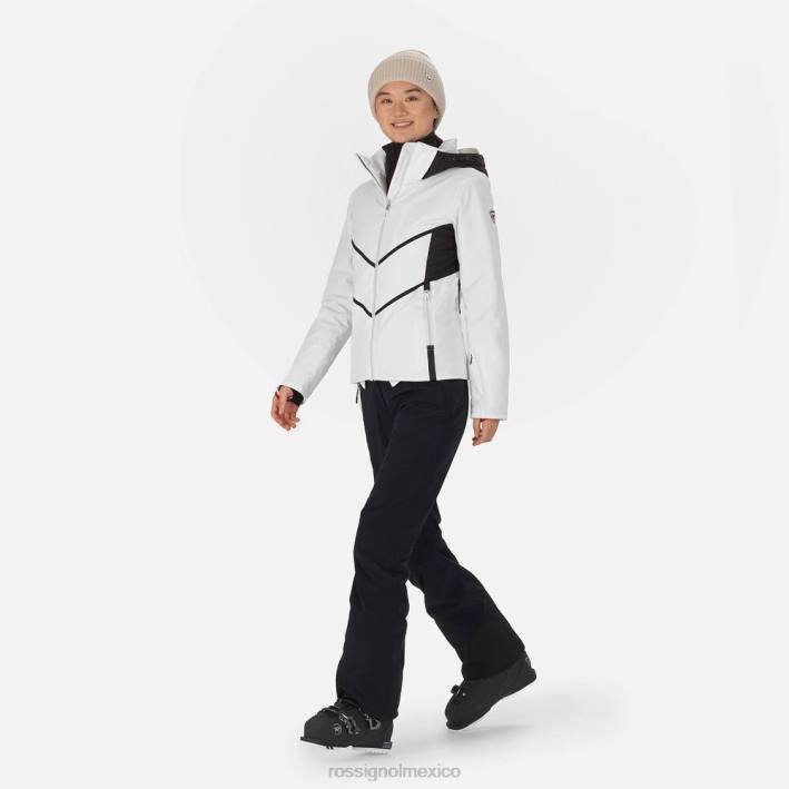 mujer Rossignol reaccionar chaqueta de esquí de merino HPXL1060 tapas blanco