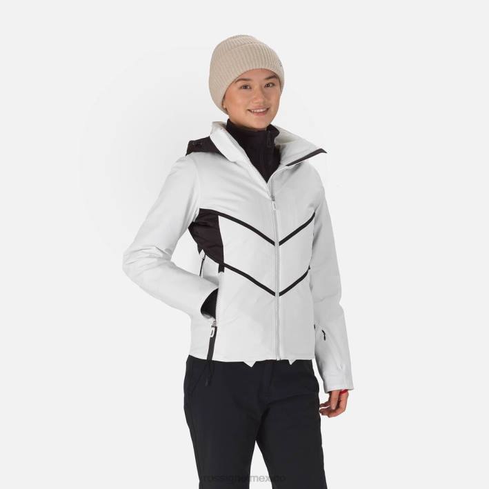mujer Rossignol reaccionar chaqueta de esquí de merino HPXL1060 tapas blanco