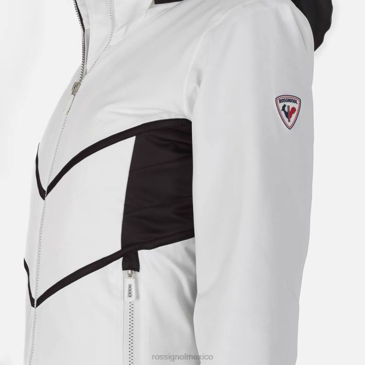 mujer Rossignol reaccionar chaqueta de esquí de merino HPXL1060 tapas blanco