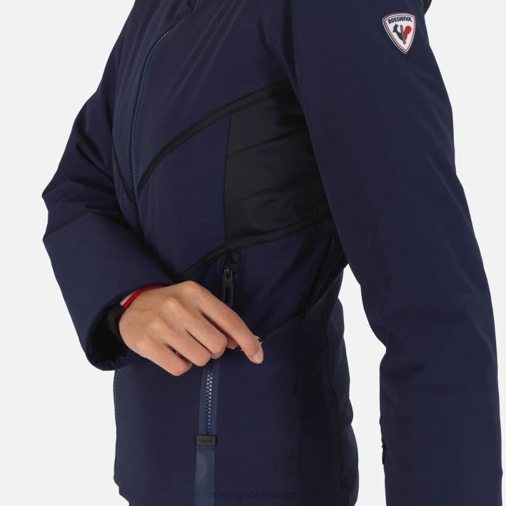 mujer Rossignol reaccionar chaqueta de esquí de merino HPXL791 tapas azul marino oscuro
