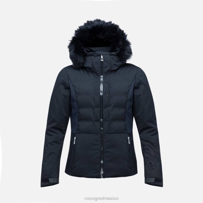 mujer Rossignol salir de la chaqueta de esquí HPXL772 tapas negro