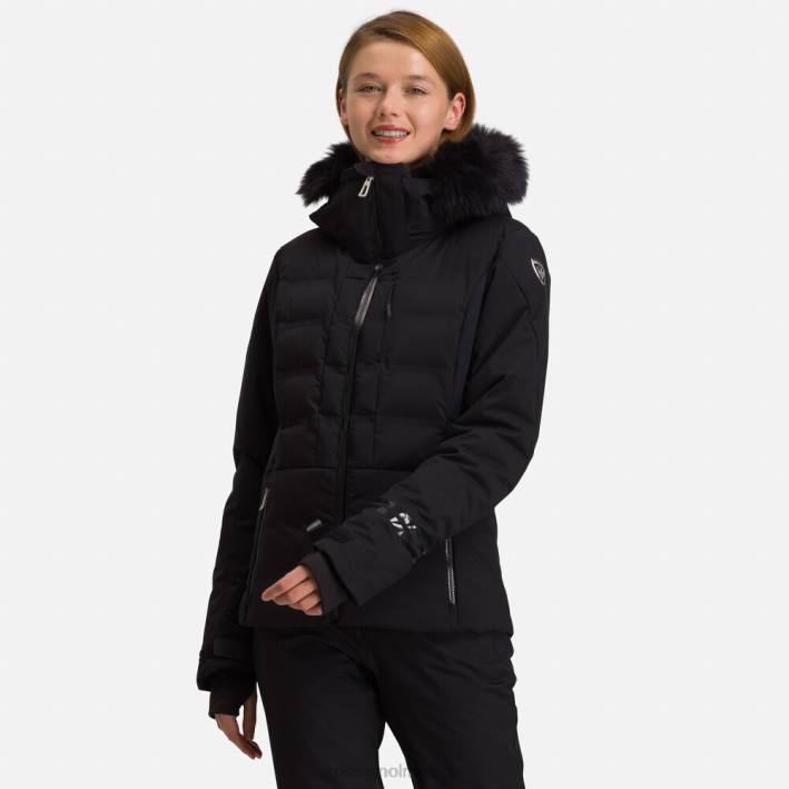 mujer Rossignol salir de la chaqueta de esquí HPXL772 tapas negro