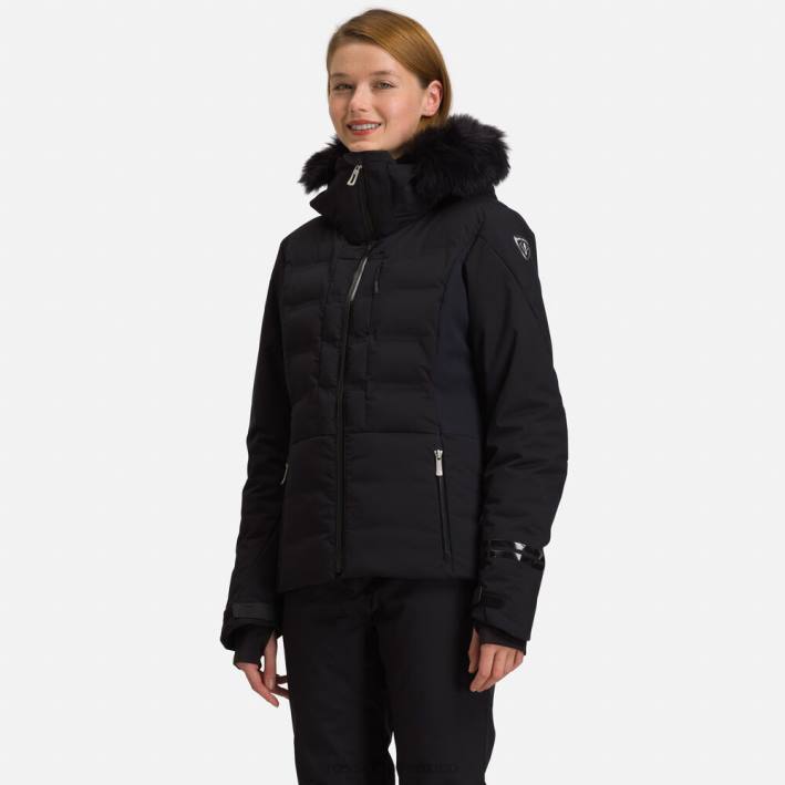 mujer Rossignol salir de la chaqueta de esquí HPXL772 tapas negro