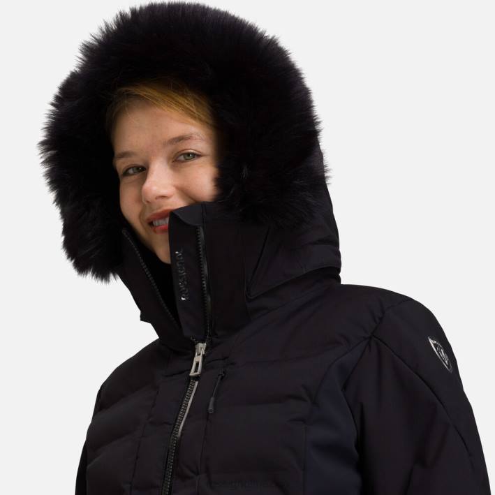 mujer Rossignol salir de la chaqueta de esquí HPXL772 tapas negro