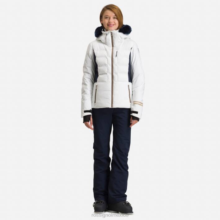 mujer Rossignol salir de la chaqueta de esquí HPXL793 tapas blanco