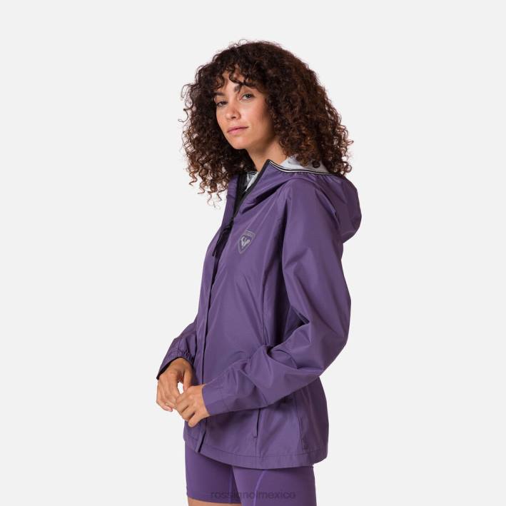mujer Rossignol chaqueta de lluvia activa HPXL704 tapas uva blanda