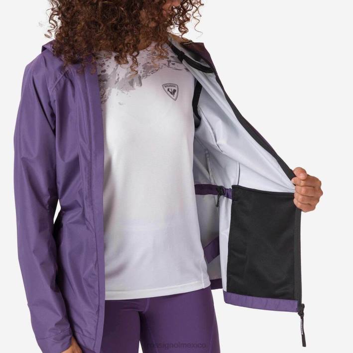 mujer Rossignol chaqueta de lluvia activa HPXL704 tapas uva blanda
