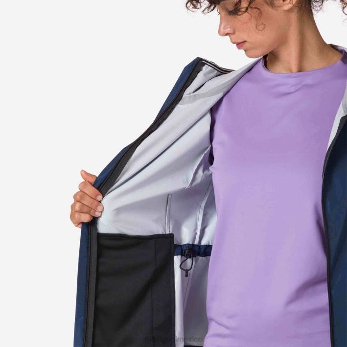 mujer Rossignol chaqueta de lluvia activa HPXL871 tapas azul marino oscuro